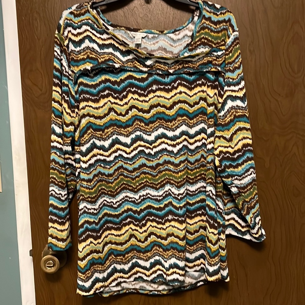 NWOT Cato multi colored blouse size 18/20 W